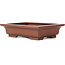 Pot à bonsaï rectangulaire non émaillé par Bigei - 155 x 125 x 40 mm
