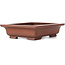 Pot à bonsaï rectangulaire non émaillé par Bigei - 155 x 125 x 40 mm