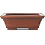 Pot à bonsaï rectangulaire non émaillé par Bigei - 160 x 125 x 55 mm