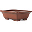 Maceta de bonsái rectangular sin esmaltar de Bigei - 160 x 125 x 55 mm