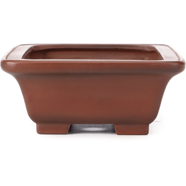 Maceta de bonsái rectangular sin esmaltar de Bigei - 160 x 125 x 55 mm