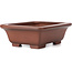 Maceta de bonsái rectangular sin esmaltar de Bigei - 160 x 125 x 55 mm