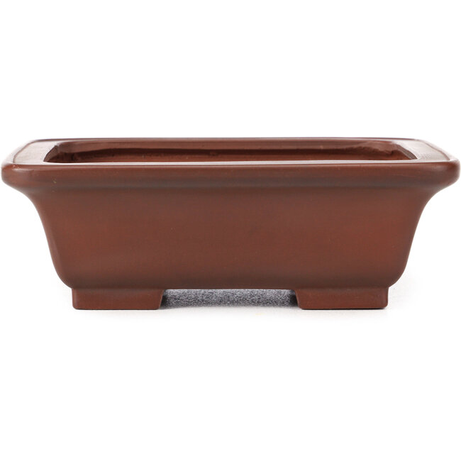 Rectangular unglazed bonsai pot by Bigei - 160 x 125 x 55 mm