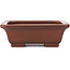 Rectangular unglazed bonsai pot by Bigei - 160 x 125 x 55 mm