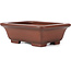 Rechthoekige ongeglazuurde bonsaipot van Bigei - 160 x 125 x 55 mm