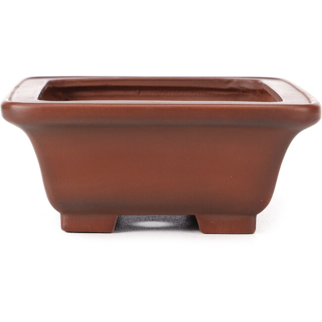 Rectangular unglazed bonsai pot by Bigei - 160 x 125 x 55 mm