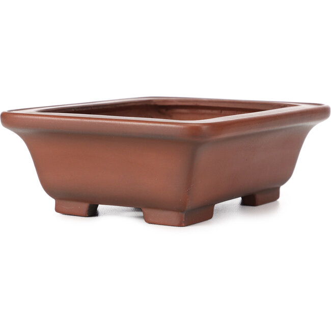 Pot à bonsaï rectangulaire non émaillé par Bigei - 160 x 125 x 55 mm