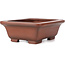 Rectangular unglazed bonsai pot by Bigei - 160 x 125 x 55 mm