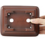 Maceta de bonsái rectangular sin esmaltar de Bigei - 160 x 125 x 55 mm