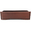 Maceta de bonsái rectangular sin esmaltar de Bigei - 185 x 145 x 45 mm