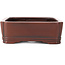 Maceta de bonsái rectangular sin esmaltar de Bigei - 185 x 145 x 45 mm