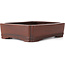 Rectangular unglazed bonsai pot by Bigei - 185 x 145 x 45 mm