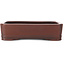 Maceta de bonsái rectangular sin esmaltar de Bigei - 185 x 145 x 45 mm