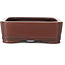 Maceta de bonsái rectangular sin esmaltar de Bigei - 185 x 145 x 45 mm