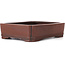 Pot à bonsaï rectangulaire non émaillé par Bigei - 185 x 145 x 45 mm