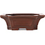 Rectangular unglazed bonsai pot by Bigei - 160 x 130 x 50 mm