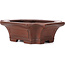 Maceta de bonsái rectangular sin esmaltar de Bigei - 160 x 130 x 50 mm