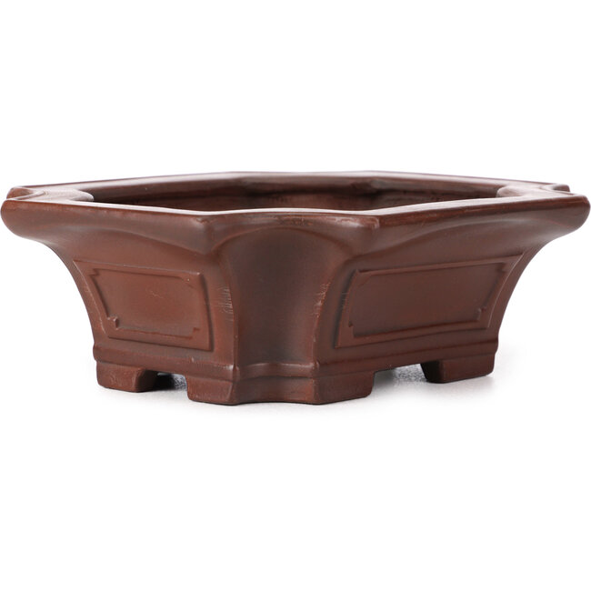 Pot à bonsaï rectangulaire non émaillé par Bigei - 160 x 130 x 50 mm