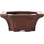 Pot à bonsaï rectangulaire non émaillé par Bigei - 160 x 130 x 50 mm