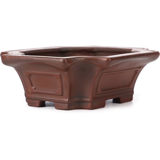 Maceta de bonsái rectangular sin esmaltar de Bigei - 160 x 130 x 50 mm