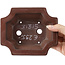 Pot à bonsaï rectangulaire non émaillé par Bigei - 160 x 130 x 50 mm