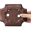Rechteckige unglasierte Bonsaischale von Bigei - 160 x 130 x 50 mm