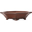 Octagonal unglazed bonsai pot by Bigei - 125 x 110 x 30 mm