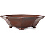 Octagonal unglazed bonsai pot by Bigei - 125 x 110 x 30 mm