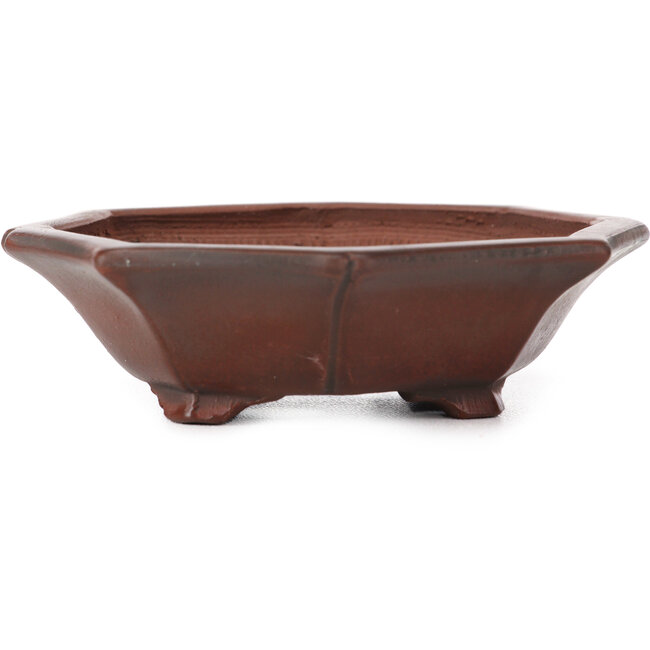 Vaso bonsai ottagonale non smaltato di Bigei - 125 x 110 x 30 mm