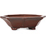 Octagonal unglazed bonsai pot by Bigei - 125 x 110 x 30 mm