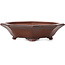 Pot à bonsaï octogonal non émaillé par Bigei - 125 x 110 x 30 mm
