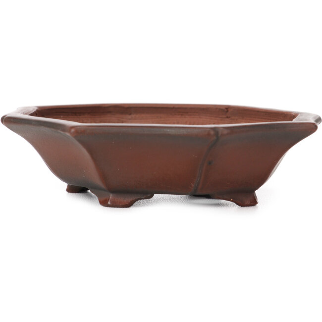 Vaso bonsai ottagonale non smaltato di Bigei - 125 x 110 x 30 mm