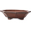Achthoekige ongeglazuurde bonsaipot van Bigei - 125 x 110 x 30 mm