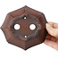 Pot à bonsaï octogonal non émaillé par Bigei - 125 x 110 x 30 mm