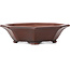 Pot à bonsaï octogonal non émaillé par Bigei - 140 x 125 x 30 mm
