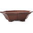 Octagonal unglazed bonsai pot by Bigei - 140 x 125 x 30 mm