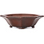 Pot à bonsaï octogonal non émaillé par Bigei - 140 x 125 x 30 mm