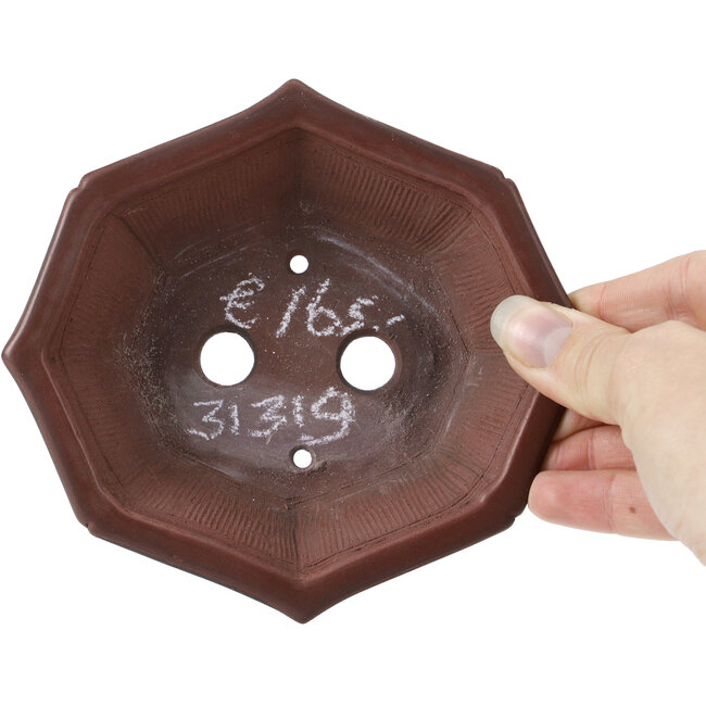 Vaso bonsai ottagonale non smaltato di Bigei - 140 x 125 x 30 mm