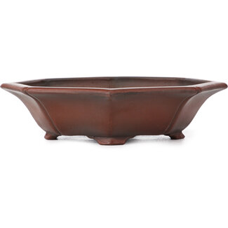Bigei - Hirata Atsumi Vaso per bonsai mokko non smaltato da 140 mm di Bigei, Tokoname, Giappone
