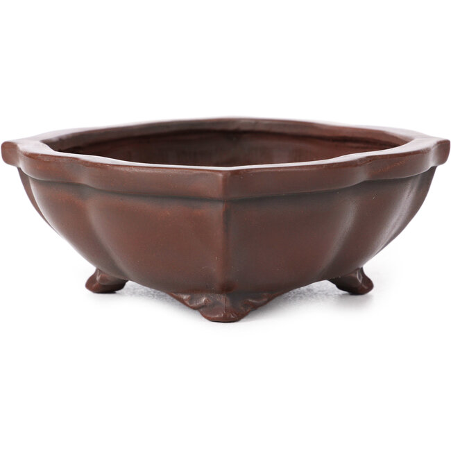 Mokko unglasierte Bonsaischale von Bigei - 160 x 135 x 45 mm