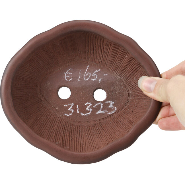 Mokko unglazed bonsai pot by Bigei - 160 x 140 x 45 mm