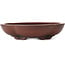 Oval unglazed bonsai pot by Bigei - 195 x 170 x 50 mm