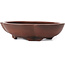 Oval unglazed bonsai pot by Bigei - 195 x 170 x 50 mm