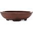 Oval unglazed bonsai pot by Bigei - 195 x 170 x 50 mm