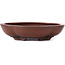 Oval unglazed bonsai pot by Bigei - 195 x 170 x 50 mm