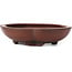 Oval unglazed bonsai pot by Bigei - 195 x 170 x 50 mm