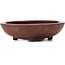 Oval unglazed bonsai pot by Bigei - 195 x 170 x 50 mm