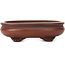 Oval unglazed bonsai pot by Bigei - 105 x 80 x 30 mm