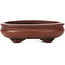 Oval unglazed bonsai pot by Bigei - 105 x 80 x 30 mm