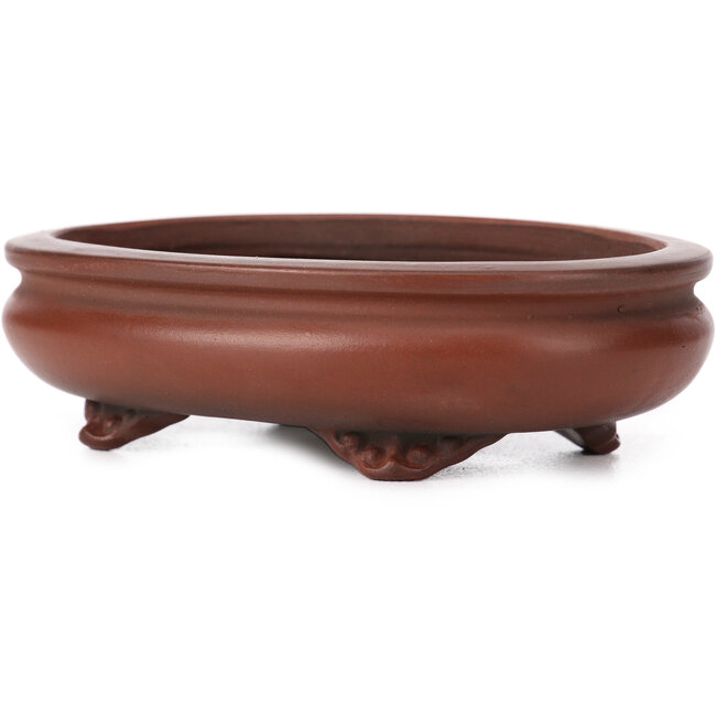 Vaso bonsai ovale non smaltato di Bigei - 105 x 80 x 30 mm